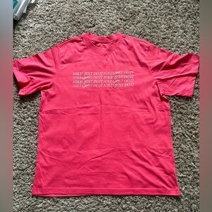 Nike Men's Bold Red Tee with Slogan